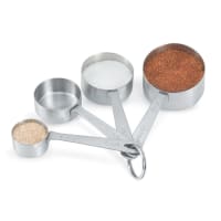Vollrath 46589 4 Piece Straight-Sided Measuring Spoon Set - 1 Tsp - 2 Tbsp, 18 ga Stainless