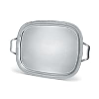 Vollrath 82123 Oval Serving Tray - 23 1/2" x 18 1/2" Scalloped Gadroon Edge, Stainless