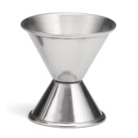 Tablecraft 1202 Double Jigger - 1/2 &amp; 1 oz, Stainless