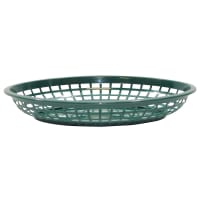 Tablecraft 1084FG Jumbo Basket - 11 3/4" x 9" x 1 3/4", Polypropylene, Oval, Fores...