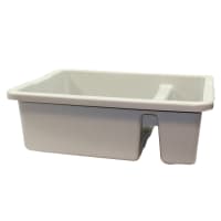 Tablecraft 1547G Bus Box w/ (2) Compartments - 21 1/2" x 17" x 7", Gray