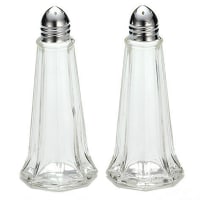 Tablecraft 83S&P 1 oz Salt/Pepper Shaker - Glass, 4 3/8"H