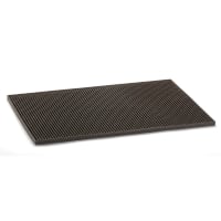 Tablecraft 1218BR Rectangular Bar Mat - 18" x 12", Rubber, Brown