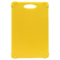 Tablecraft CBG1218AYL Cutting Board w/ Anti-Slip Grips, 12" x 18", Polyethylene, Yellow