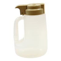 Tablecraft PP32BE 32 oz Option™ Round Dripcut Server - Polypropylene, Beige Plastic Top