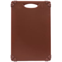 Tablecraft CBG1824ABR Cutting Board w/ Anti-Slip Grips, 18" x 24", Polyethylene, Brown