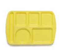 GET School Tray, 6 Compartment, Left-Handed, Yellow (TL-151-Y)