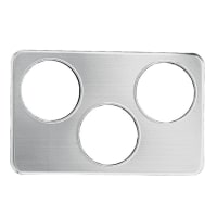 Update AP-34D Adapter Plate - (3)6 3/8" Inset Holes, Stainless