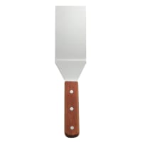 Update WT-7 10" Solid Turner - Flexible Blade, Wood Handle, Stainless