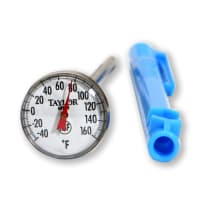 Taylor 6096N 1" Dial Type Pocket Thermometer w/ 5" Stem, -40 to 160 Degrees F
