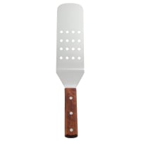Update WTPF-10 10" Perforated Turner - Flexible Blade, Wood Handle, Stainless