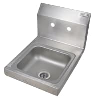 John Boos PBHS-W-0909 Wall Mount Commercial Hand Sink w/ 9"L x 9"W x 5"D Bowl, Bas...