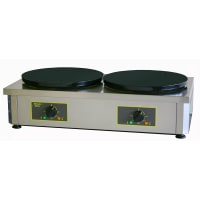 Equipex 400ED 15 3/4" Double Crepe Maker w/ Cast Iron Plates, 240v/1ph