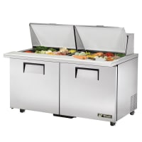 True TSSU-60-24M-B-ST-HC 60" TSSU Series Mega Top Sandwich/Salad Prep Table w/ Refrigerated...