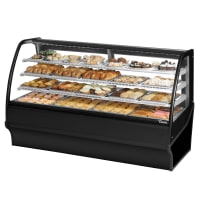 True TDM-DC-77-GE/GE-B-W 77 1/4" Full Service Dry Bakery Case w/ Curved Glass - (4) Levels,...