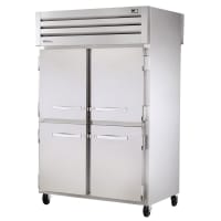 True STA2RPT-4HS-2G-HC 52 3/5" Two Section Pass Thru Refrigerator, (2) Glass Doors, (4) Soli...