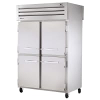 True STR2RPT-4HS-2G-HC 52 3/5" Two Section Pass Thru Refrigerator, (2) Glass Doors, (4) Soli...