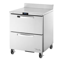 True TWT-27D-2-HC~SPEC3 28" Worktop Refrigerator w/ (1) Section &amp; (2) Drawers, 115v