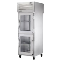 True STG1RPT-2HG-1S-HC 27 1/2" One Section Pass Thru Refrigerator, (2) Glass Doors, (1) Soli...