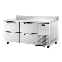 True TWT-67D-4-HC~SPEC3 67" Worktop Refrigerator w/ (2) Sections & (4) Drawers, 115v