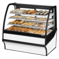 True TDM-DC-48-GE/GE-W-W 48 1/4" Full Service Dry Bakery Case w/ Curved Glass - (4) Levels,...