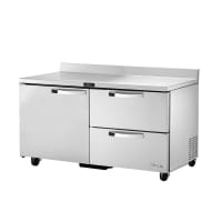 True TWT-60D-2-HC~SPEC3 60" Worktop Refrigerator w/ (2) Sections, (1) Door &amp; (2) Drawers, 115v