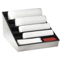 Dispense-Rite WLS-1 Lid, Straw & Condiment Organizer, Wide, 11 3/8 x 16 1/2 x 22 1/4 in, SS/A...