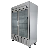 True T-49FG-HC~FGD01 54 1/8" T Series Two Section Reach In Freezer, (2) Left/Right Hinge Glass Doors, 115v