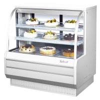 Turbo Air TCGB-48-W-N 48 1/2" Full Service Bakery Display Case w/ Curved Glass - (3) Levels,...