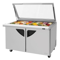 Turbo Air TST-60SD-24-N-GL 60 1/4" Super Deluxe Mega Top Sandwich/Salad Prep Table w/ Refrig...