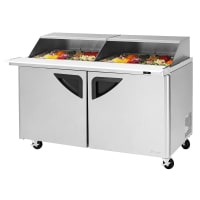 Turbo Air TST-60SD-24-N-SL 60 1/4" Super Deluxe Mega Top Sandwich/Salad Prep Table w/ Refrig...