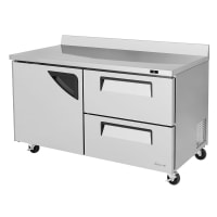 Turbo Air TWR-60SD-D2-N 60 1/4" Worktop Refrigerator w/ (2) Sections, (1) Door & (2) Dra...