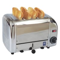 Cadco CTS-4 Slot Toaster w/ 4-Slice Capacity &amp; 1"W Product Opening, 120v