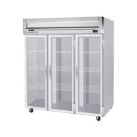 Beverage-Air HRPS3-1G 78" Three Section Reach In Refrigerator, (3) Left/Right Hinge Glass Doors, 115v