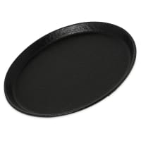 Carlisle 11" Round Griptite™ 2 Serving Tray - Fiberglass, Black (1100GR2004)