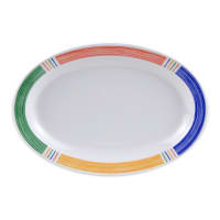 GET Melamine Serving Platter - 10" x 6 3/4", White (OP-610-BA)