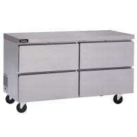 Delfield GUR48P-D 48" Worktop Refrigerator w/ (2) Sections &amp; (4) Drawers, 115v