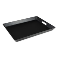 GET Rectangular Healthcare Room Service Tray, 15" x 20", Plastic, Black (RST-1522-BK)