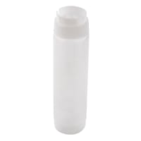 Tablecraft 16SV 16 oz Dual Way Squeeze Dispenser, Valve Top, 53mm Opening, Natural