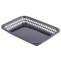 Tablecraft 1077BK Grande Platter Basket - 10 3/4 x 7 3/4 x 1 1/2", Polypropylene, Rectangula...