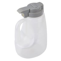 Tablecraft PP48G 48 oz Option™ Round Dripcut Server - Polypropylene, Gray Plastic Top