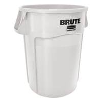 Rubbermaid FG264300WHT 44 gallon Brute Trash Can - Plastic, Round