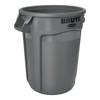 Rubbermaid FG265500GRAY 55 gallon Brute Trash Can - Plastic, Round