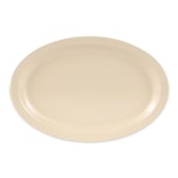 GET 11 3/4" x 8 1/4" Oval Supermel Platter - Melamine, Tan (OP-612-T)