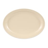 GET 13 1/4" x 9 3/4" Oval Supermel Platter - Melamine, Tan (OP-614-T)