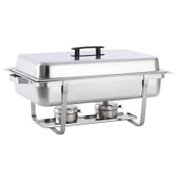 American Metalcraft ECON22 Full Size Chafer w/ Lift-off Lid &amp; Chafing Fuel Heat