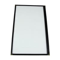 Update MCL-1BK Single Menu Cover - 9 1/4" x 14 1/2" Transparent/Black