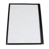 Update MCV-1BK Single Menu Cover - 9 1/4x12" Transparent/Black