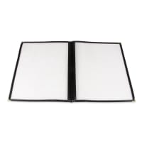 Update MCV-2BK Double Fold Menu Cover - 9 1/4x12" Transparent/Black