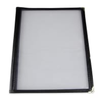 Update MCV-4BK Four Page Menu Cover - 9 1/4x12" Transparent/Black